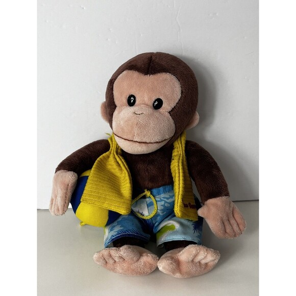 🏖️ Gund Curious George Monkey Plush Stuffed Toy Universal Studios Swim Beach - Picture 1 of 9